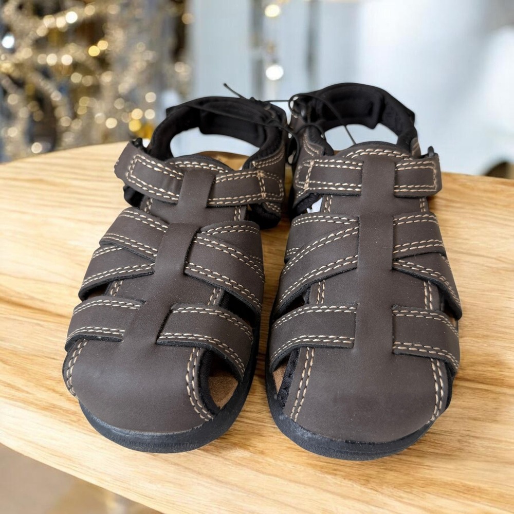 Thereabouts Brown Fisherman Sandals Kids Size 10 Outdoor Casual Comfort Fit